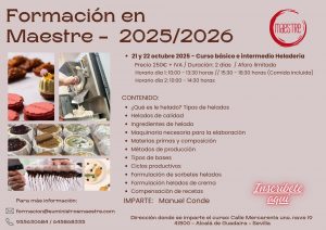 Curso Heladería Básico Intermedio - Suministros Maestre